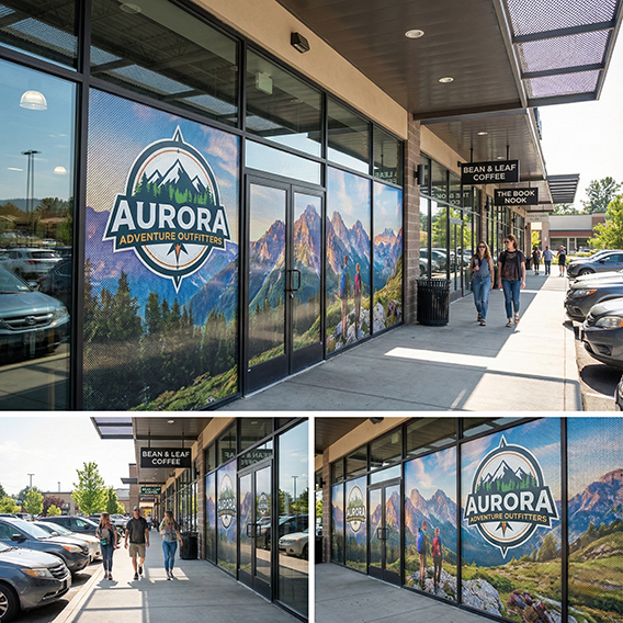 Storefront Perforated Window Film